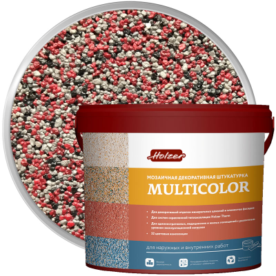 Штукатурка мозаичная акриловая HOLZER MULTICOLOR F-06 25 кг