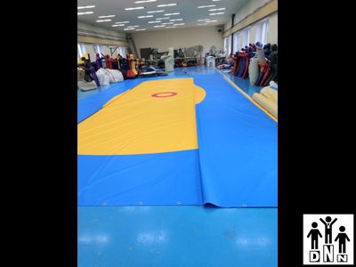 Покрышка борцовская 12х12м плотность 630гр*м2 одноцветная липучки DNN