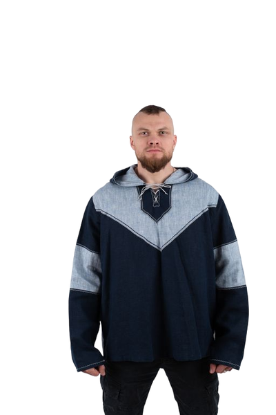 Рубаха с капюшоном "Викинг" из льна