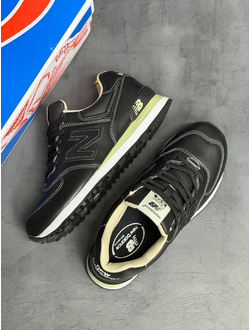 New Balance 574 Triple Black Кожаные