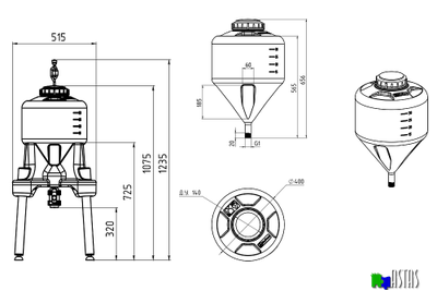 Емкость ЦКТ 35 л с подставкой (комплектация стандарт)