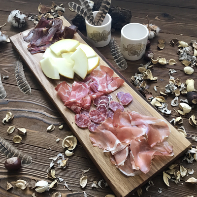 посуда для ресторана, подача на спилах, спилы для ресторана, кейтеринг, подача блюд, дуб, дерево