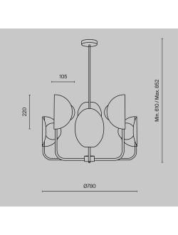 Подвесной светильник Tropic, MOD164PL-06BS