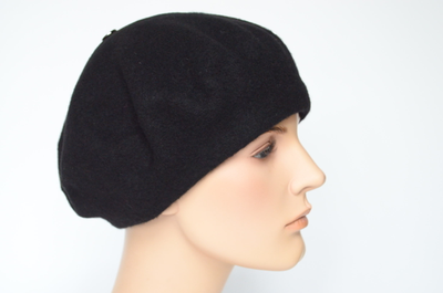 Черный итальянский берет из фетра Визио