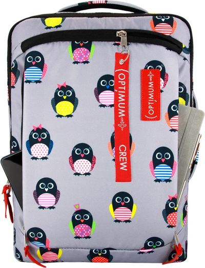 Рюкзак сумка для ноутбука 15.6 - 17.3 дюймов Optimum, пингвины