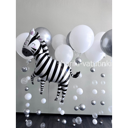 Шары цепочки с пузырями (9 шт), "Белая полоса"
