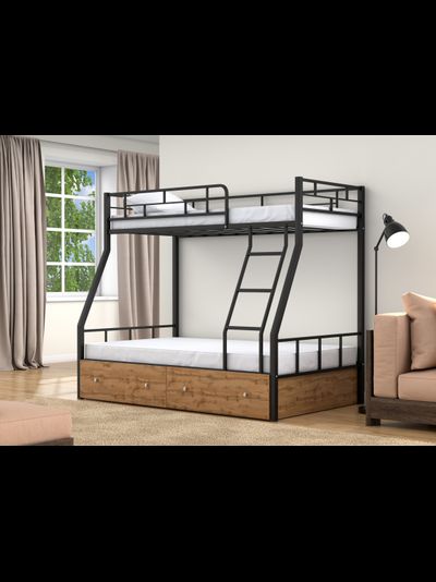 Двухъярусная кровать Раута черная