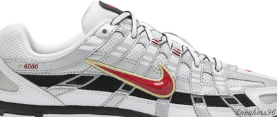 Nike P-6000 Metallic Silver Red/Серый Мужские (41-45)