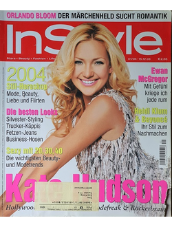 Instyle Germany Magazine January 2004 Kate Hudson,Orlando Bloom Женские иностранные журналы,Intpress