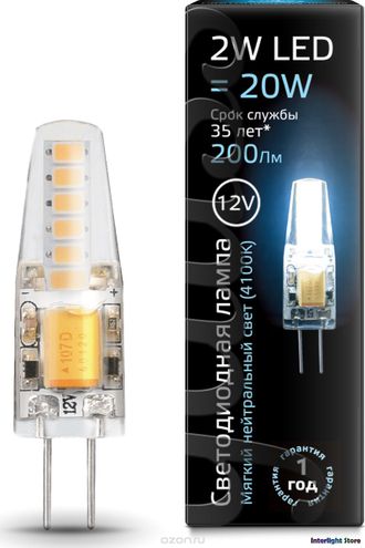 Gauss LED T10 2w 840 12v G4