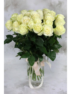 Букет 25 белых роз