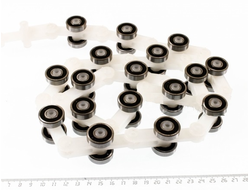 Цепь отклоняющая балюстрады 17 звеньев (сдвоенное звено Y-тип) L=1115 mm Шаг 60 mm