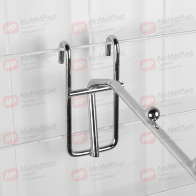 P005 Крючок на торговую решетку 7 шариков цвет: хром, L= 300 мм, d=5 мм