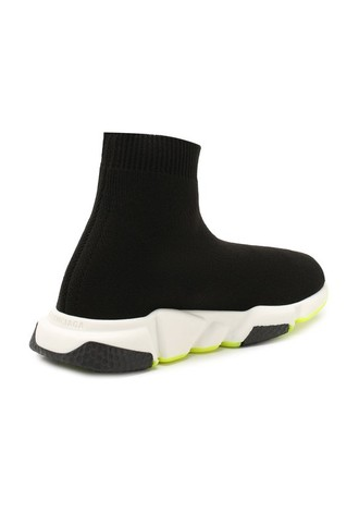 Кроссовки Balenciaga Speed trainer черно-зеленые детские