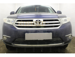 Защита радиатора Toyota HIGHLANDER U40 2010-2013 black PREMIUM