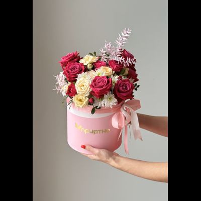 Цветочная композиция 67 на день влюбленных