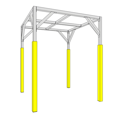 Каркас для верёвочных ульев 2х2х3 м.