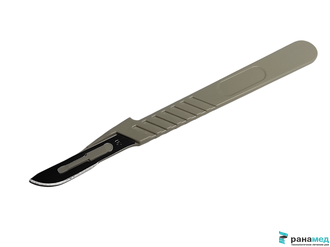 Скальпель канцелярский, макетный нож, не стерильный №20, Хуаюин Медикал Инструментс Ко., Лтд, Китай (SCCG-0020 брюшистый, углеродистая сталь, 10 шт.в уп.