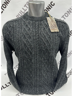 Мужской свитер однотонный без горла мокрый асфальт 02