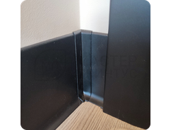 Плинтус алюминиевый ПЛ-100 3000х100х10 мм. Черный муар