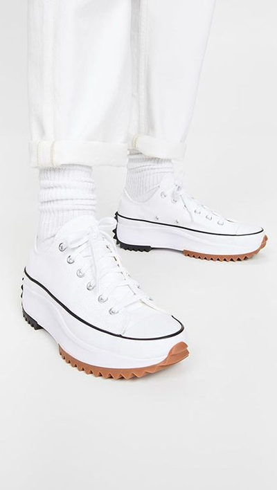 Хит 2023 годы белые низкие Converse Run Star Hike на платформе 168817C