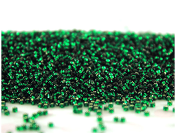 036 Transparent Silver-Lined Green Emerald / Прозрачный зелёный изумруд с серебряной линией внутри