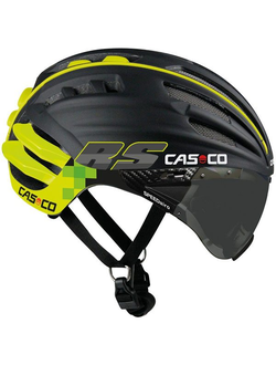 Велосипедный шлем CASCO SPEEDairo RS black-neon yellow с визором