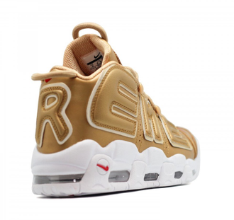 Nike Air More Uptempo Supreme 96 Золотые с белым