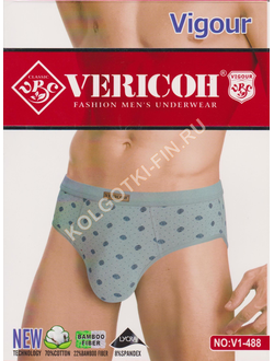 Трусы мужские брифы хлопок с бамбуком Vericoh - V1 - 488