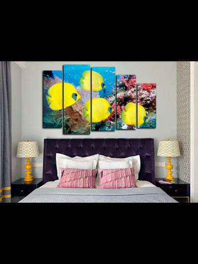 Модульная картина "Желтые рыбки"