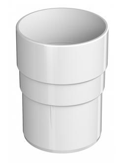 Муфта трубы, пластиковая БЕЛАЯ