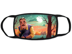 Тканевая защитная маска на лицо Привет Сосед/ Hello Neighbor №3