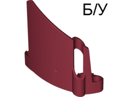 ! Б/У - Technic, Panel Fairing #22 Large Short, Small Hole, Side A, Dark Red (44352 / 4501079) - Б/У