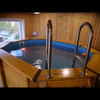 Деревянный бассейн (купель) овальный 2,8 х 2,0 м глубина 120 см