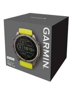 Часы Garmin Fenix 8 —51mm Solar Sapphire Titanium Amp Yellow / Graphite