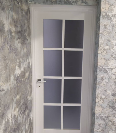 ЛАЙНДОР. ЛОНДОН 1. АЛЯСКА (БЕЛЫЙ МАТОВЫЙ), ПОЛОТНО ОСТЕКЛЕННОЕ