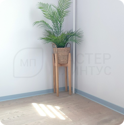 Плинтус ХДФ Dollken S100 100мм Х 2,575 м 1012/1202 Светло-серый в интерьере 4