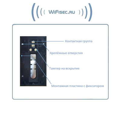 Автономная WiFi вызывная панель - видеодомофон с DVR и выносным блоком звонка. HD (чёрная)