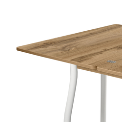 Дуэт 4 Стол обеденный 600*800 раскладной дуб вотан/белый муар 1.1