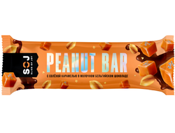 Батончик SOJ PEANUT BAR арахис в соль.карамели с ирисо-слив вкусом в мол.шоколаде 40гр (20)*4