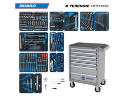 Набор инструментов 325 предметов, "BOARD", в серой тележке KING TONY 934-325AMG