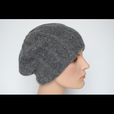 Серый берет вязаный Vizio Италия 8048 В