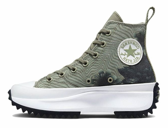 Converse Run Star Hike High Top серо-зеленые