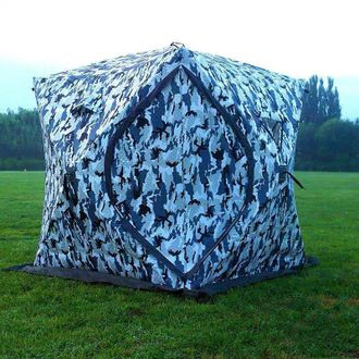 Утепленная палатка куб для рыбалки, двухслойный стеганый 200*200*215см (цвет в ассортименте) арт. 1620А