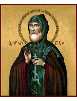Олег Брянский, Святой благоверный князь. Рукописная икона.