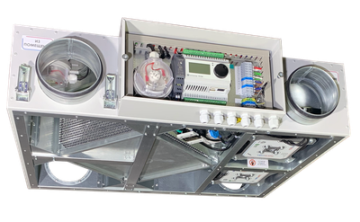 VMPVU-E-PR-300-1.8/1-1 КОМПАКТНАЯ ПРИТОЧНО-ВЫТЯЖНАЯ УСТАНОВКА С ПЛАСТИНЧАТЫМ РЕКУПЕРАТОРОМ 300 м3/ч, 1,8 kW/230VAC