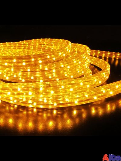 Дюралайт круглый 13мм, 2 жильный, желтый метражом