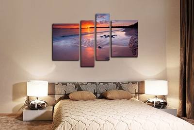 Модульная картина "Закат в раю"