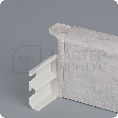 Плинтус с кабель-каналом Comfort Classic 80 80х16х2200 мм. Лофт светло-серый 438