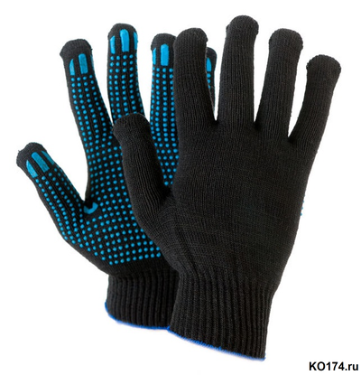 перчатки хб черные